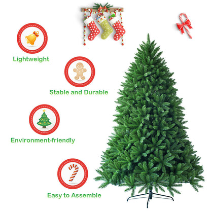 6 Feet Unlit Artificial Christmas Tree with 1250 Branch Tips, Green Christmas Tree at Gallery Canada