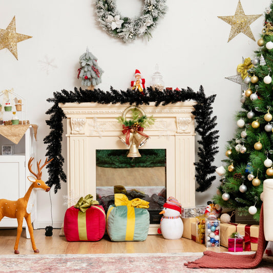 9 Feet Pre-lit Christmas Halloween Garland with 50 Purple LED Lights, Black Halloween Black at Gallery Canada