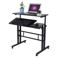 58" x 28" Universal Tabletop for Standard and Standing Desk Frame, Black Office Desks at Gallery Canada