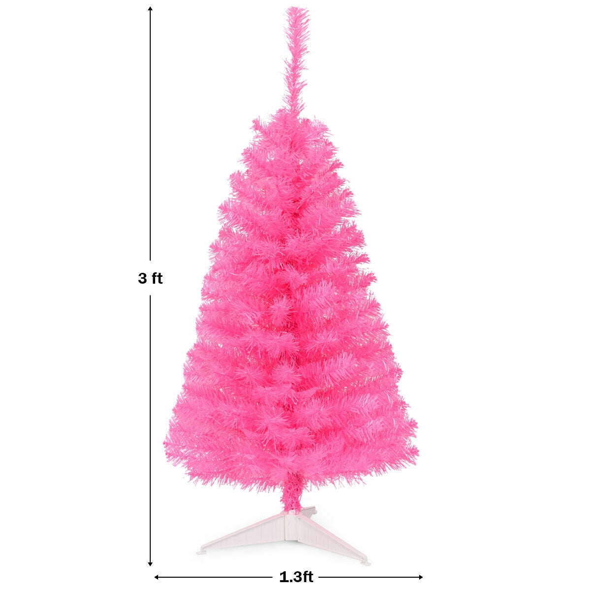 3 ft Premium Artificial Christmas Mini Tree with Stand, Pink Christmas Tree at Gallery Canada