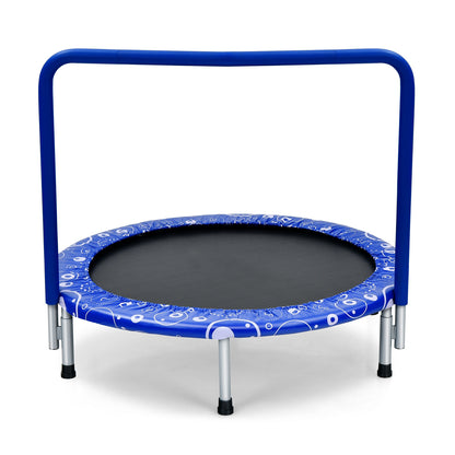 36 Inch Kids Trampoline, Mini Rebounder, Full Covered Handrail, Blue Trampolines at Gallery Canada