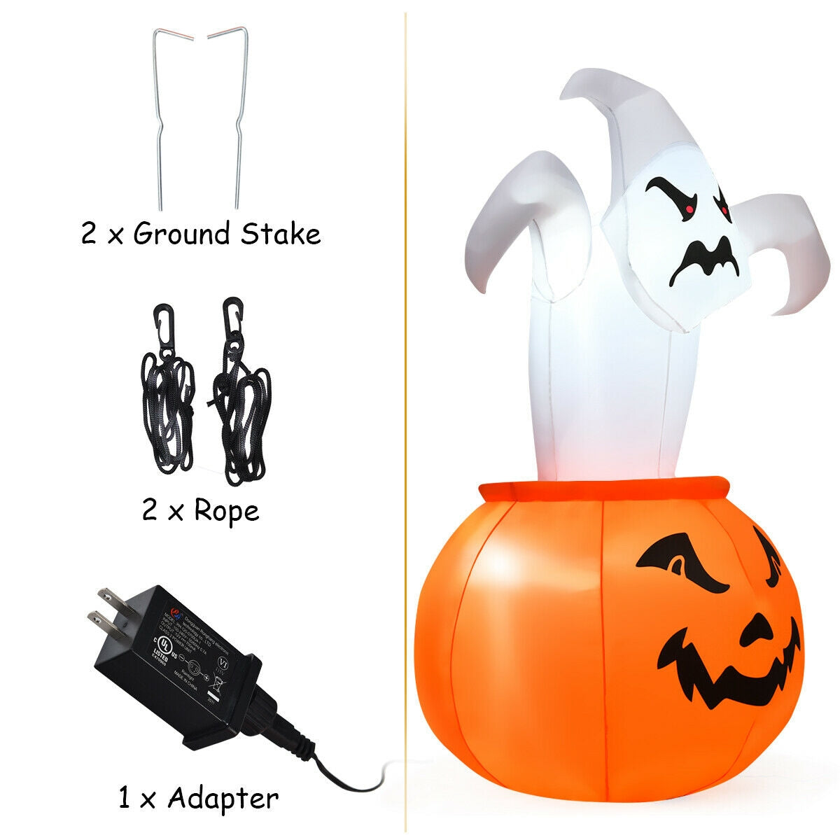 6Ft Halloween Inflatable Ghost Pumpkin Halloween at Gallery Canada