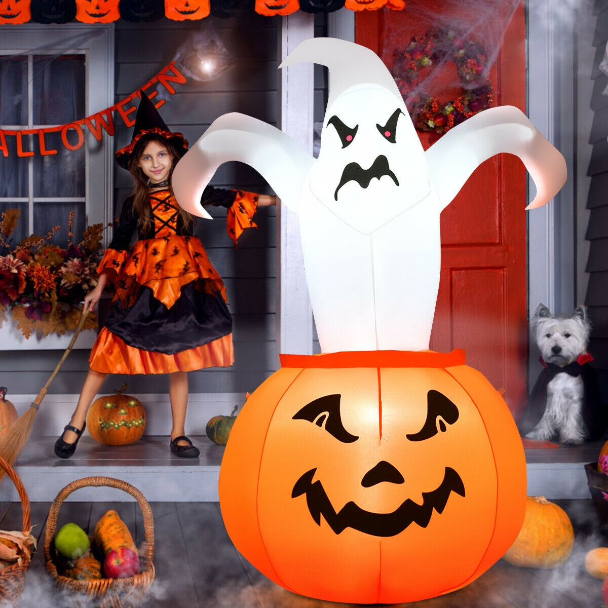 6Ft Halloween Inflatable Ghost Pumpkin Halloween at Gallery Canada