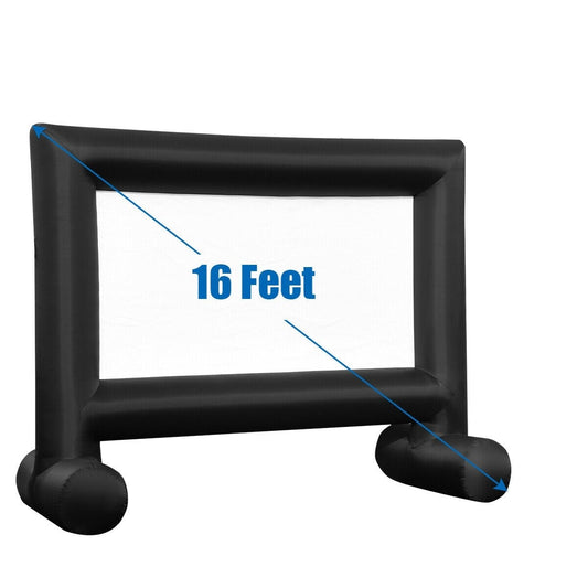 Inflatable Outdoor Movie Projector Screen, 16 Feet, With Blower And Carrying Bag Game Room Options at Gallery Canada