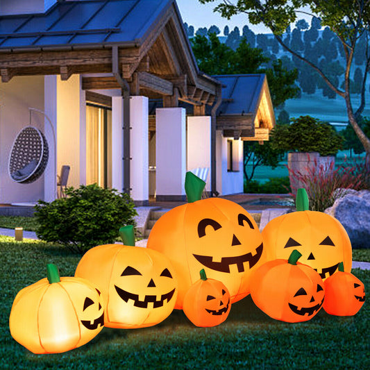 7.5 Feet Halloween Inflatable Pumpkin Patch With LED Lights, Orange Halloween Orange at Gallery Canada