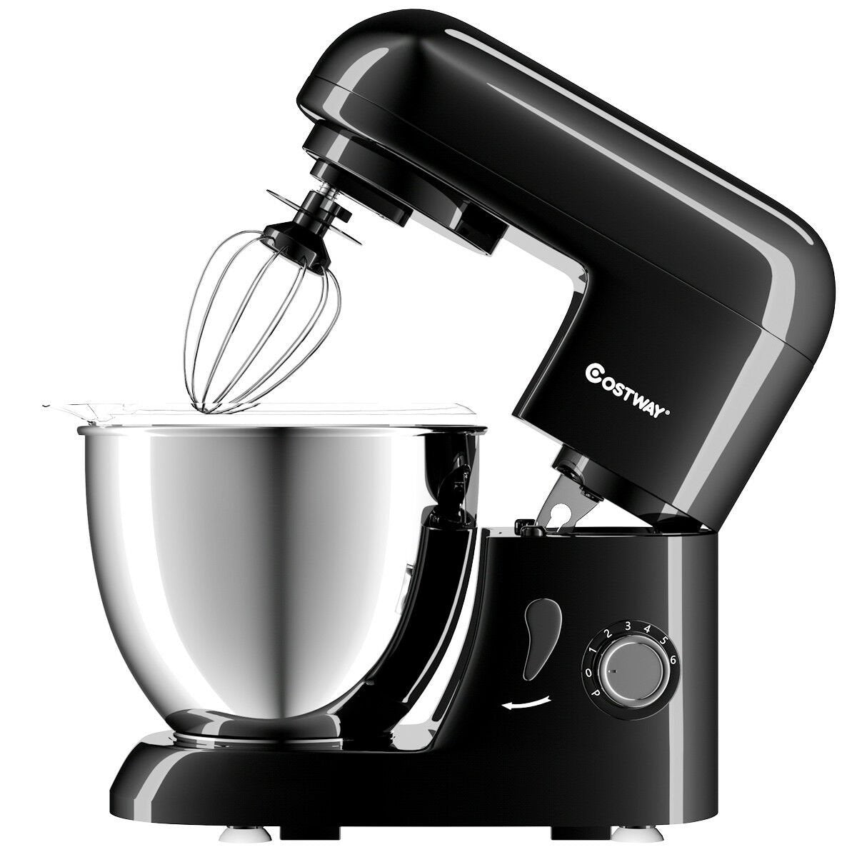 4.3 Qt 550 W Tilt-Head Stainless Steel Bowl Electric Food Stand Mixer, Black - Gallery Canada