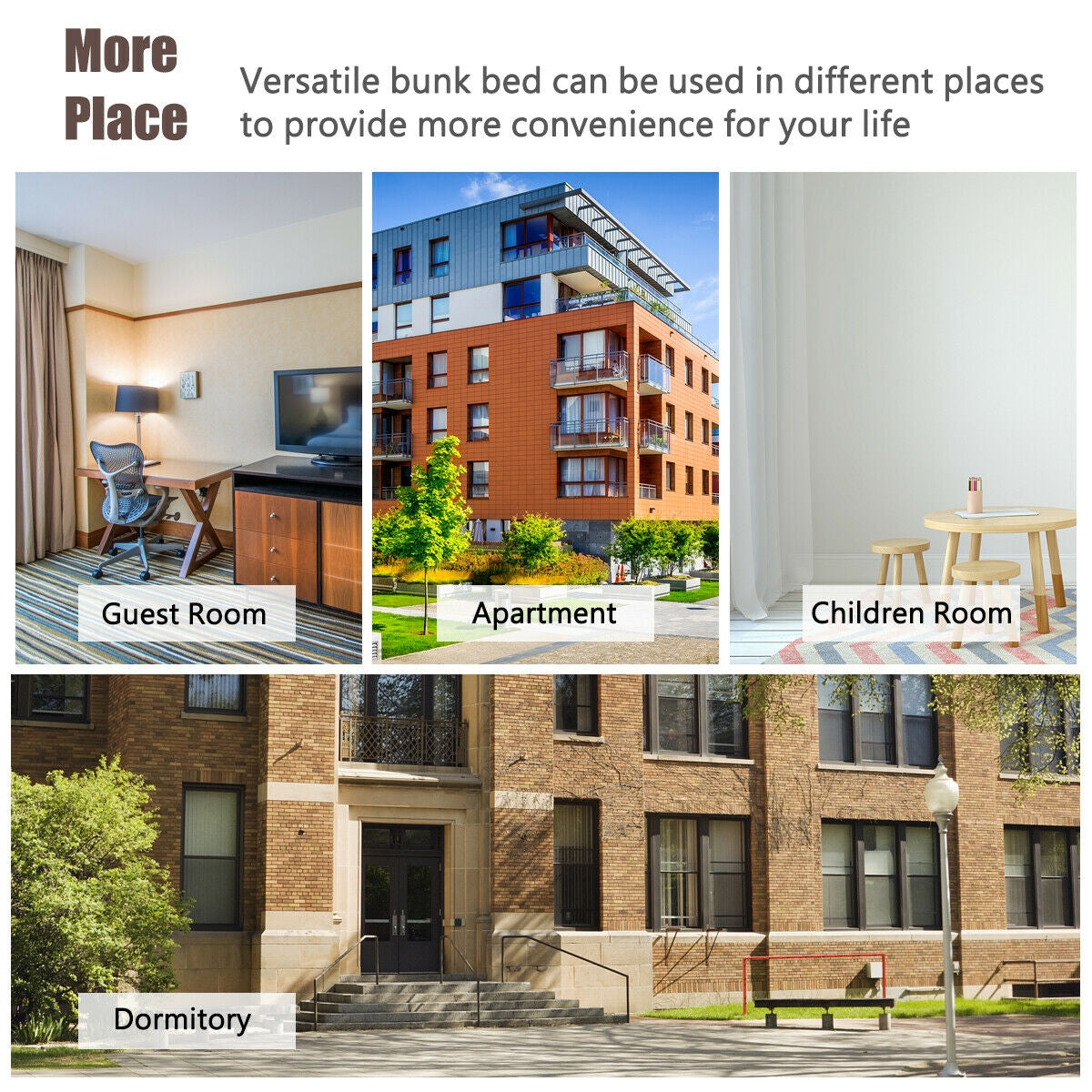 Twin Pull-Out Bunk Bed with Trundle Wooden Ladder, Dark Brown Bunk Bed Frame at Gallery Canada