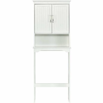 Over Toilet Space Saver Bathroom Organizer with Storage Cabinet , White - Gallery Canada