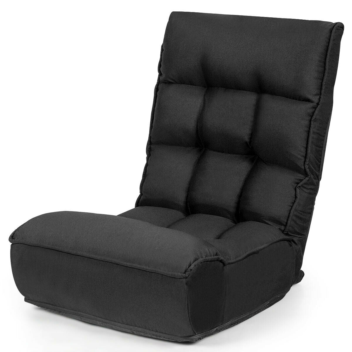4-Position Adjustable Floor Chair, Black Floor Chairs Black at Gallery Canada