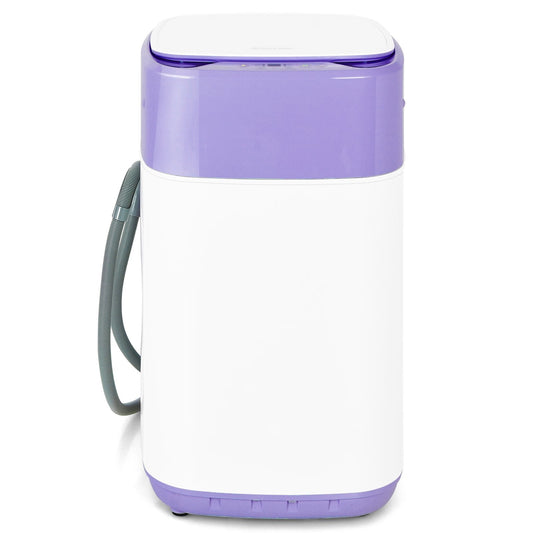 8lbs Portable Fully Automatic Washing Machine with Drain Pump, Purple