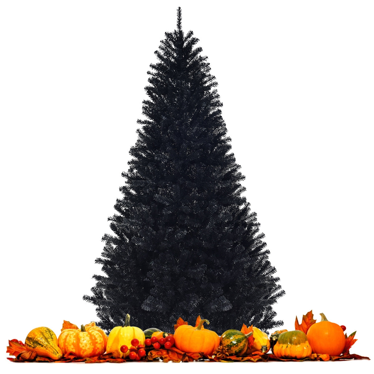 7.5 Feet Hinged Artificial Halloween Christmas Tree, Black Christmas Tree at Gallery Canada