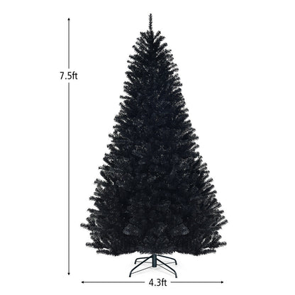 7.5 Feet Hinged Artificial Halloween Christmas Tree, Black Christmas Tree at Gallery Canada