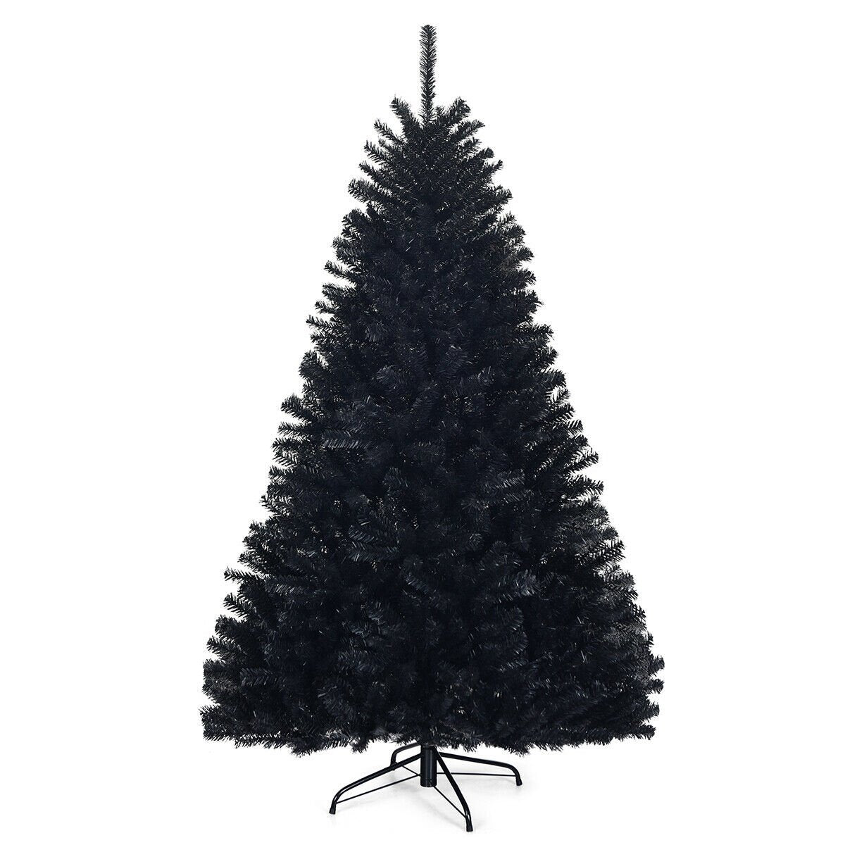 6 Feet Hinged Artificial Halloween Christmas Tree, Black Christmas Tree Black at Gallery Canada