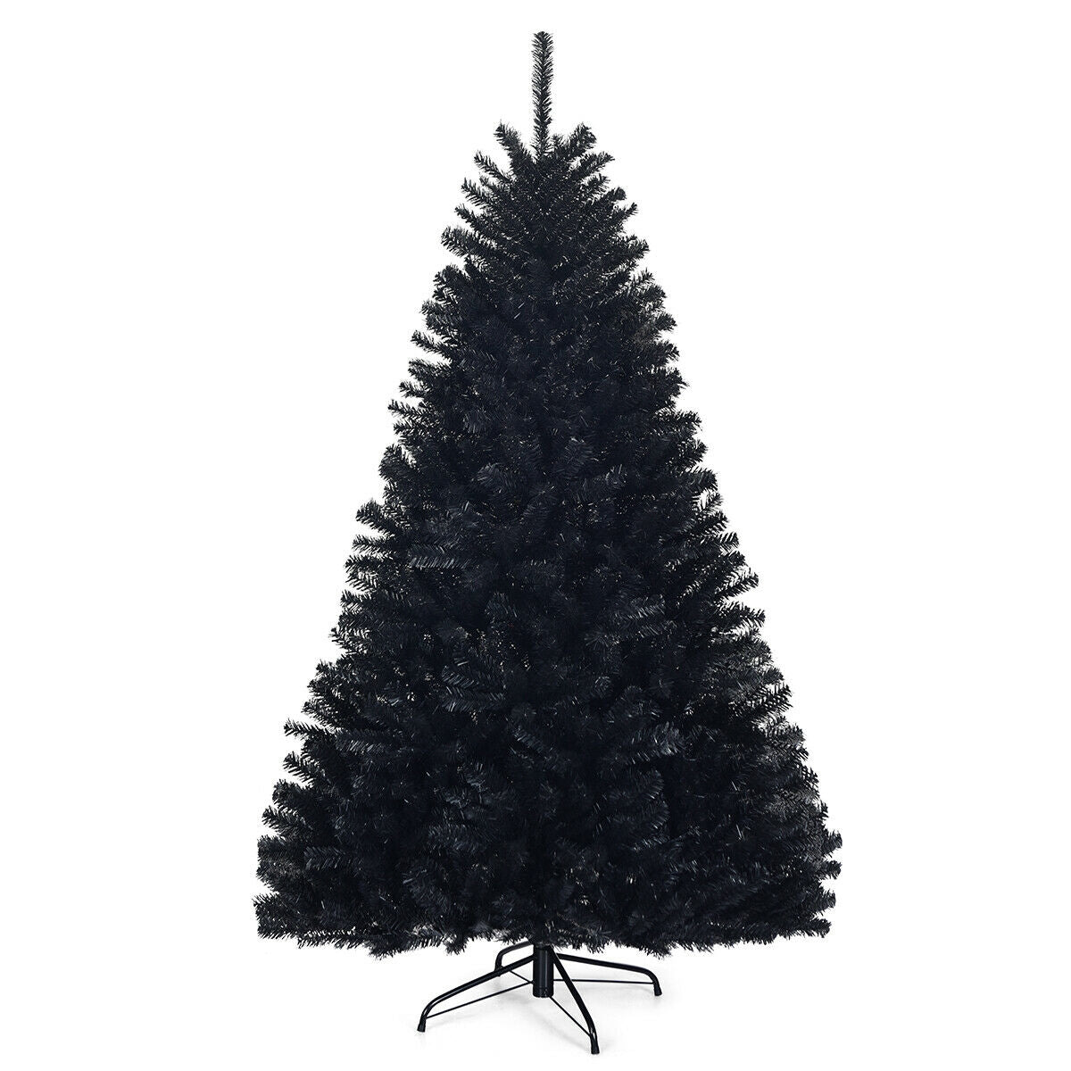 6 Feet Hinged Artificial Halloween Christmas Tree, Black Christmas Tree Black at Gallery Canada