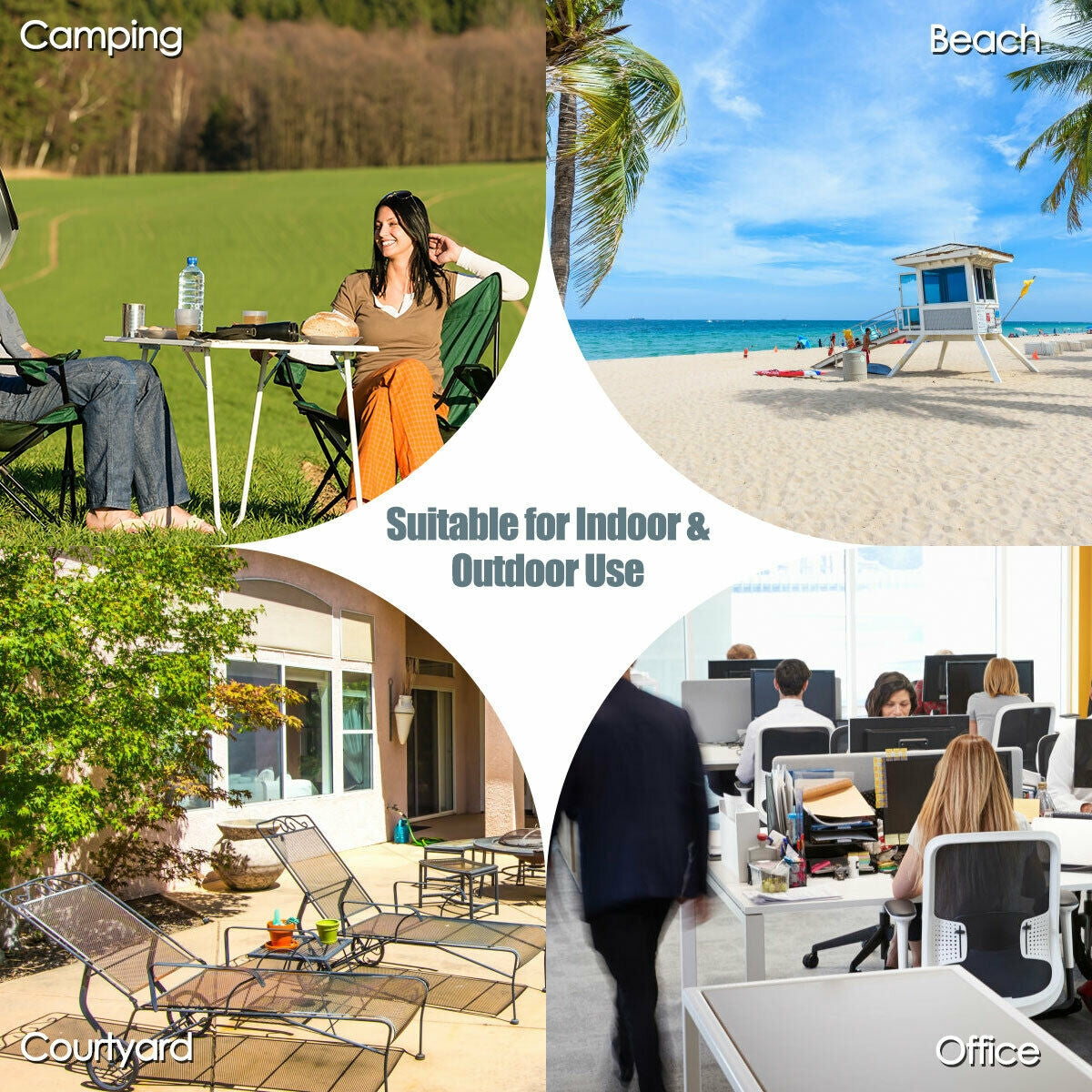 Outdoor Folding Camping Bed for Sleeping Hiking Travel, Gray Camping Furniture at Gallery Canada