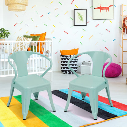Set of 2 Steel Armchair Stackable Kids Chairs, Multicolor Kids Table & Chair Sets at Gallery Canada