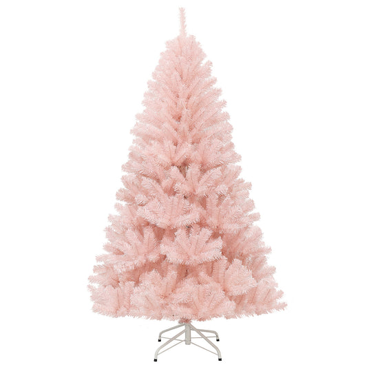6 Feet Artificial Christmas Tree, Hinged Full Fir, Pink Christmas Tree Pink at Gallery Canada