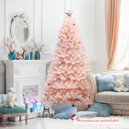 6 Feet Artificial Christmas Tree, Hinged Full Fir, Pink Christmas Tree at Gallery Canada