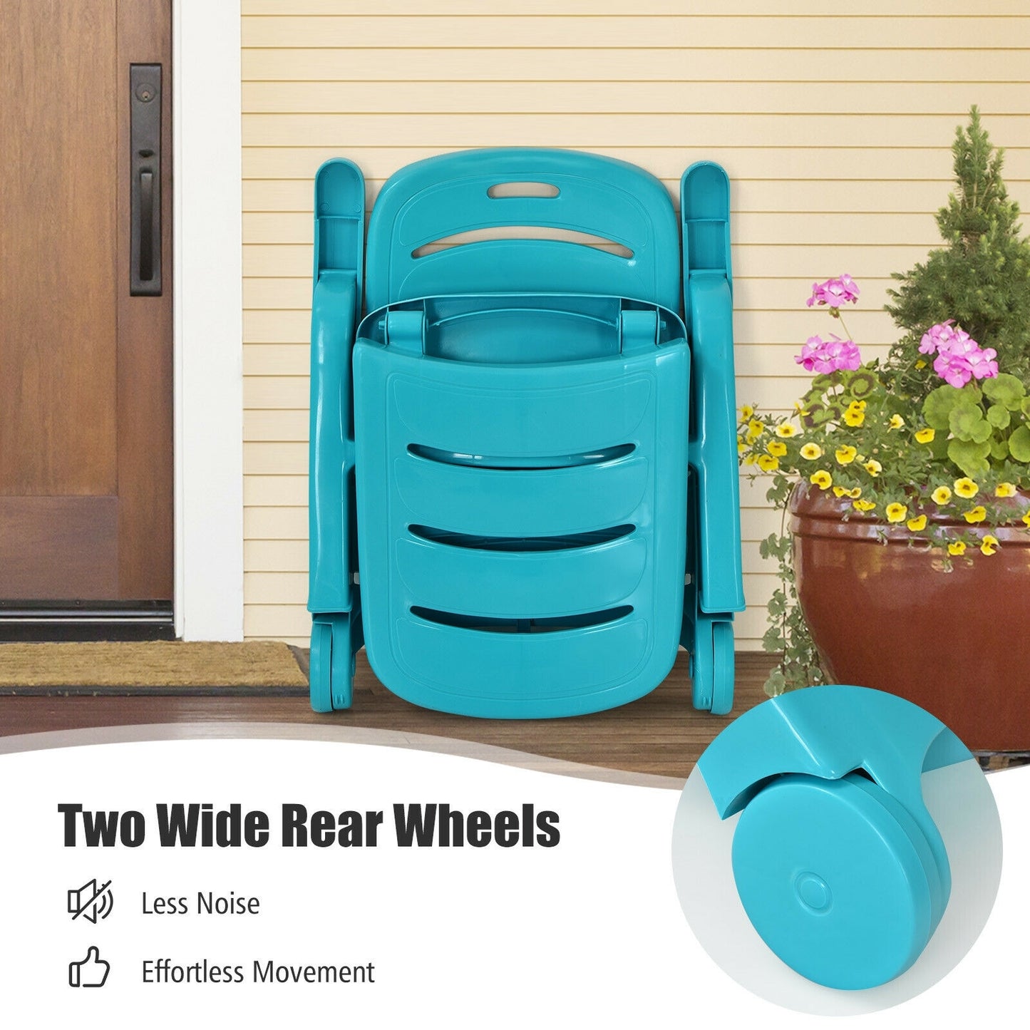 5 Position Adjustable Folding Lounger Chaise Chair, Turquoise Outdoor Chaise Lounges at Gallery Canada