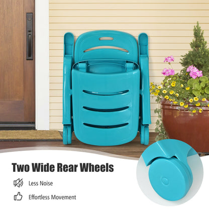 5 Position Adjustable Folding Lounger Chaise Chair, Turquoise Outdoor Chaise Lounges at Gallery Canada