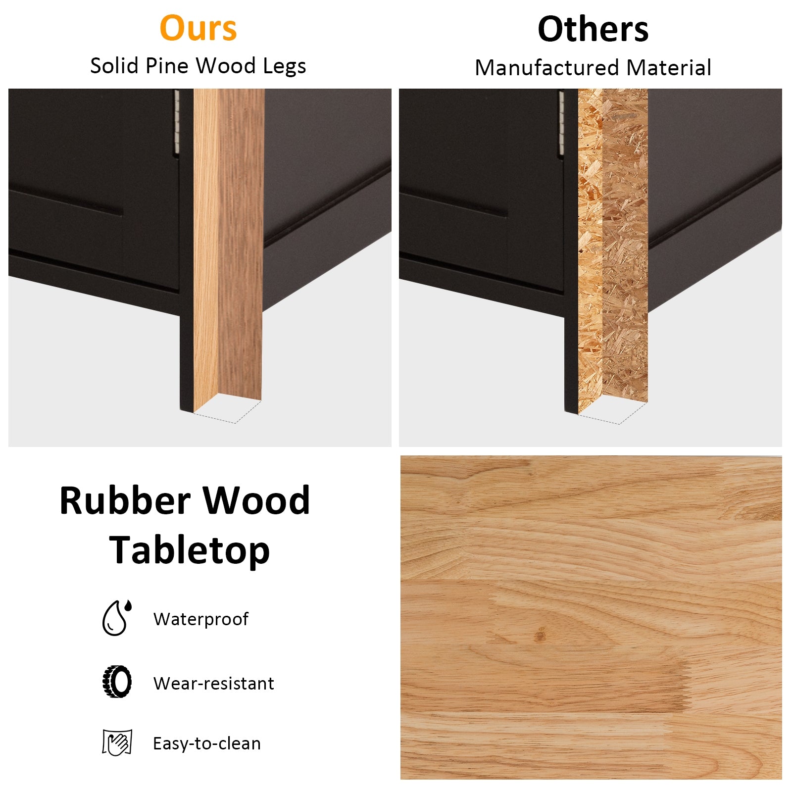 Kitchen Island Cart Rolling Serving Cart Wood Trolley, Brown Kitchen Islands & Carts at Gallery Canada