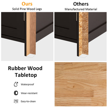 Kitchen Island Cart Rolling Serving Cart Wood Trolley, Brown Kitchen Islands & Carts at Gallery Canada