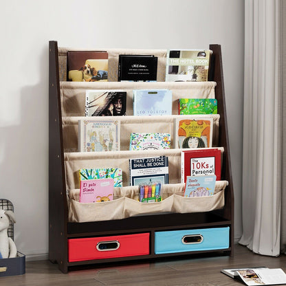 Kids Book and Toys Organizer Shelves, Brown - Gallery Canada