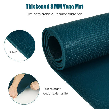 Workout Yoga Mat for Exercise, Navy - Gallery Canada