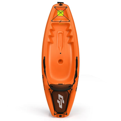 6 Feet Youth Kids Kayak with Bonus Paddle and Folding Backrest for Kid Over 5, Orange at Gallery Canada