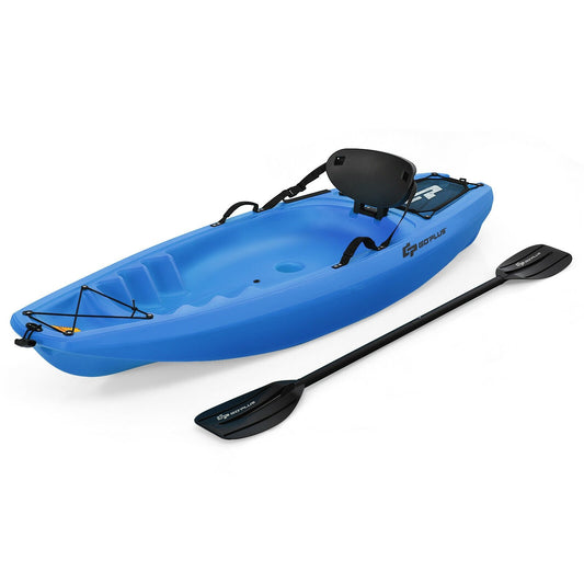 6 Feet Youth Kids Kayak with Bonus Paddle and Folding Backrest for Kid Over 5, Blue - Gallery Canada