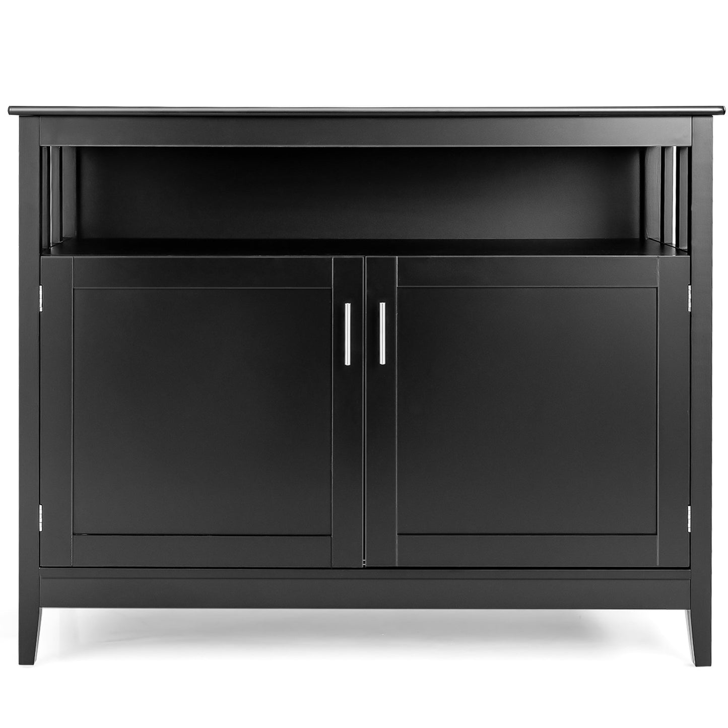 Modern Practical Wooden Kitchen Lockers with Large Storage Space, Black - Gallery Canada