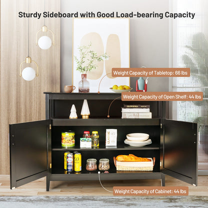 Modern Practical Wooden Kitchen Lockers with Large Storage Space, Black Sideboards Cabinets & Buffets at Gallery Canada