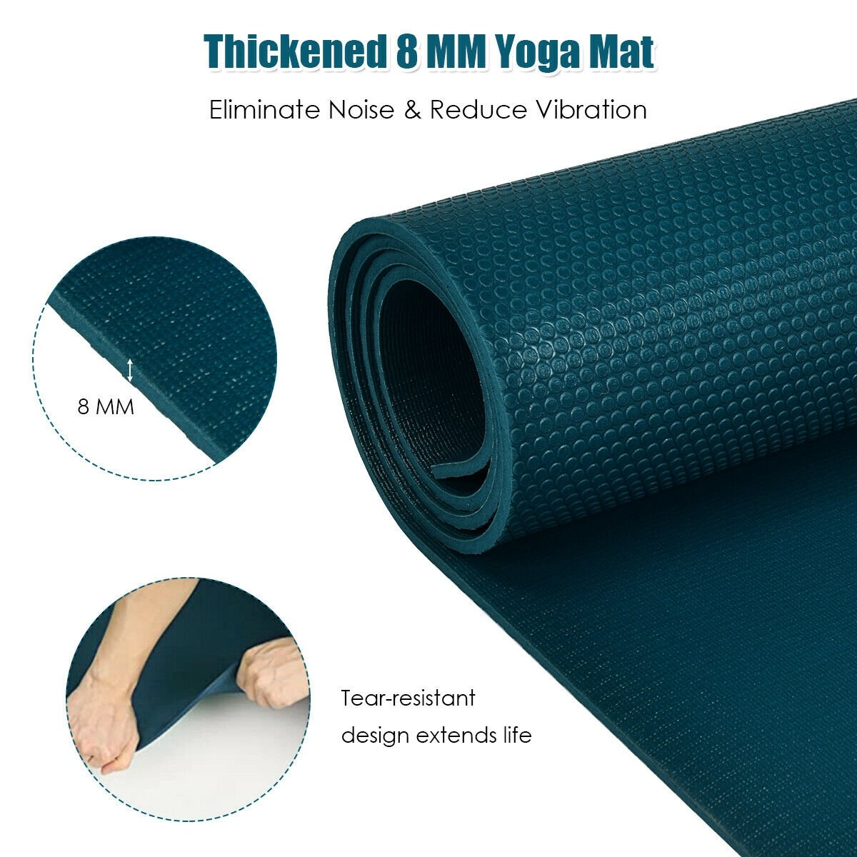 6 x 4 Feet Large Yoga Mat, Blue - Gallery Canada