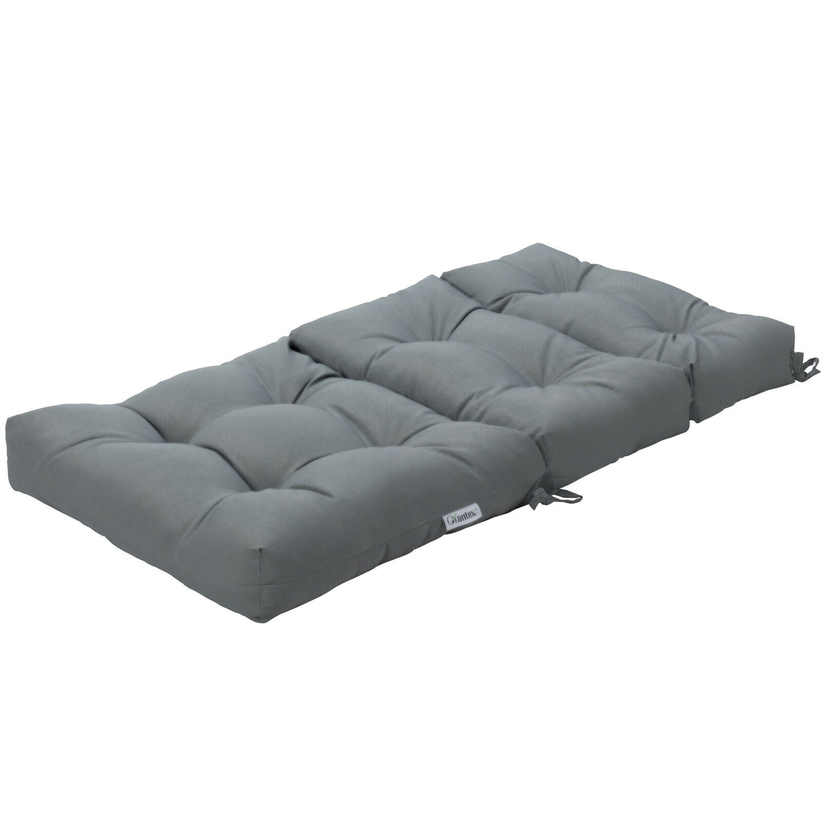 22 x 44 Inch Tufted Outdoor Patio Chair Seating Pad, Gray Outdoor Furniture Accessories at Gallery Canada