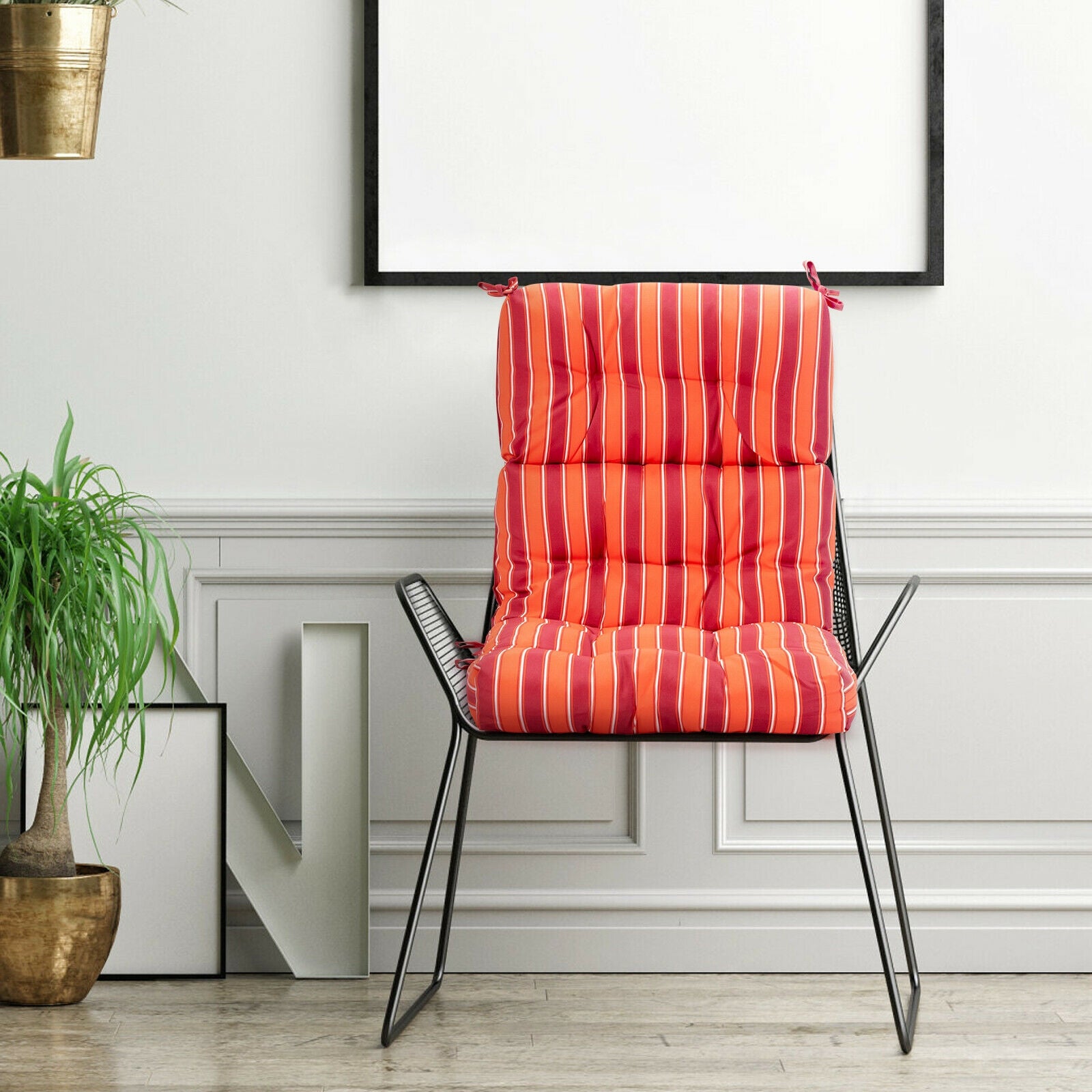 22 x 44 Inch Tufted Outdoor Patio Chair Seating Pad, Red Outdoor Furniture Accessories at Gallery Canada