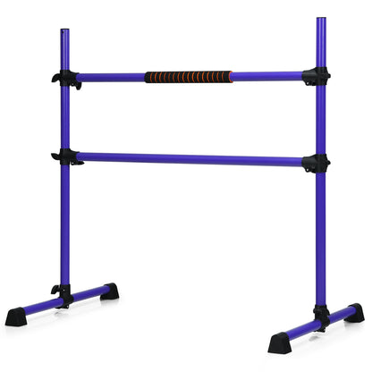 4 Feet Portable Freestanding Stable Construction Pilates Ballet Barre with Double Dance Bar, Purple Yoga Accessories at Gallery Canada