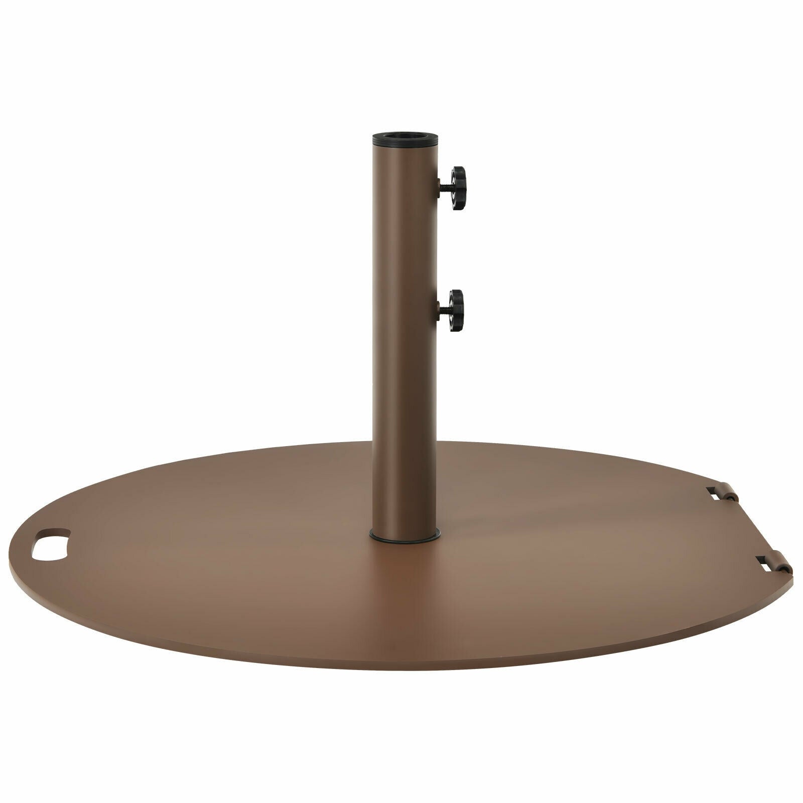 50 lbs Umbrella Base Stand with Wheels for Patio, Brown Outdoor Umbrella Bases at Gallery Canada