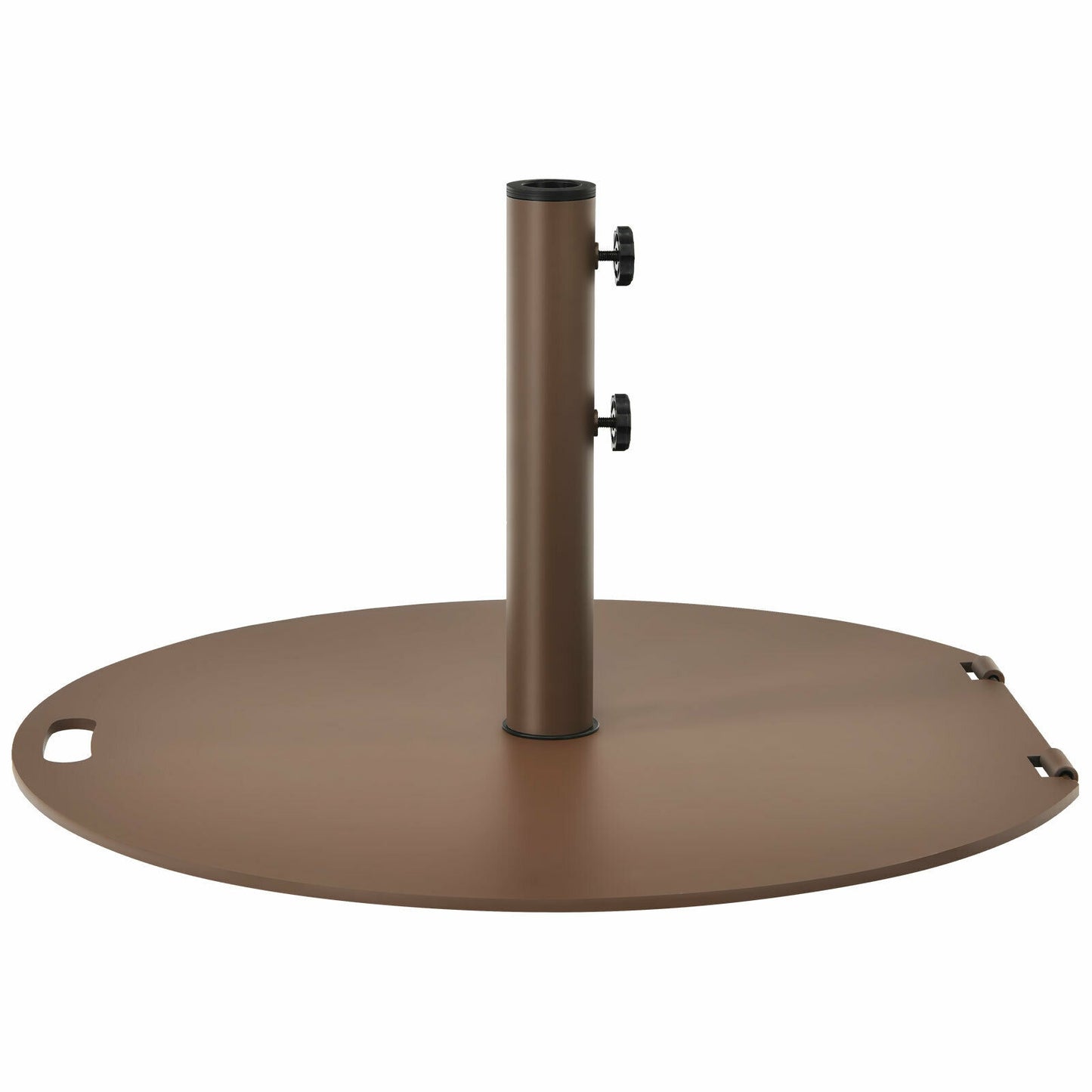 50 lbs Umbrella Base Stand with Wheels for Patio, Brown Outdoor Umbrella Bases at Gallery Canada