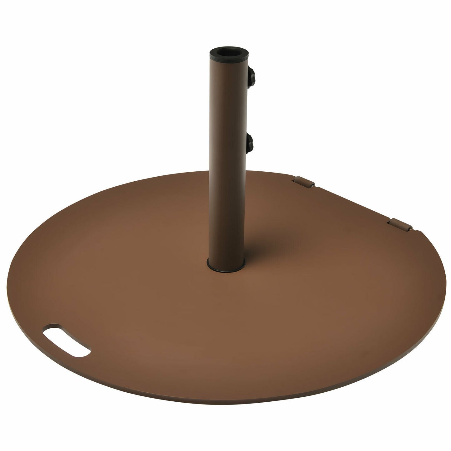 50 Lbs Umbrella Base Stand With Wheels, Brown