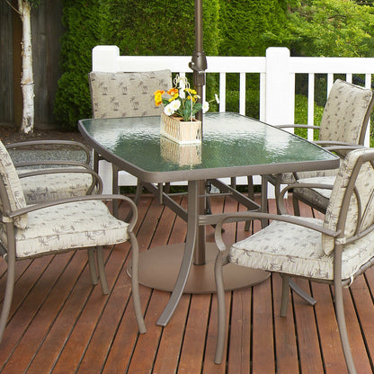 50 lbs Umbrella Base Stand with Wheels for Patio, Brown Outdoor Umbrella Bases at Gallery Canada