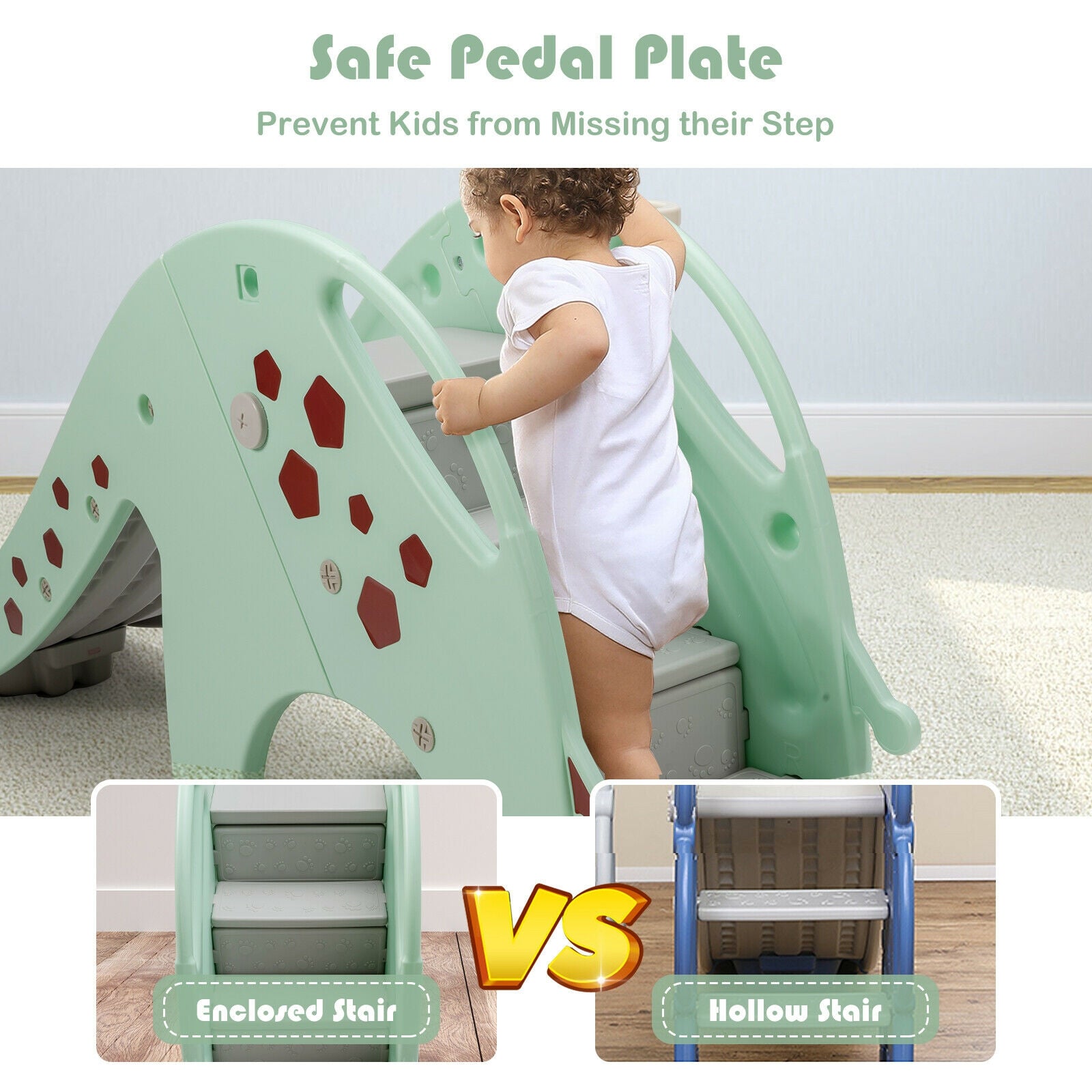 3-in-1 Kids Climber Slide Play Set with Basketball Hoop, Green Climbers & Slides at Gallery Canada