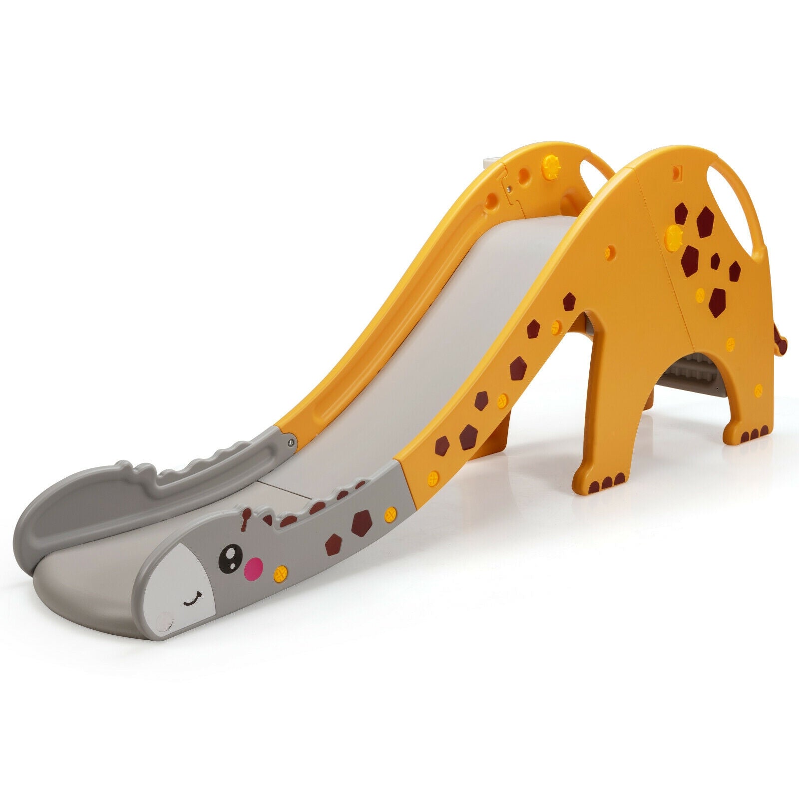 3-in-1 Kids Climber Slide Play Set, Basketball Hoop, Yellow Climbers & Slides Yellow at Gallery Canada