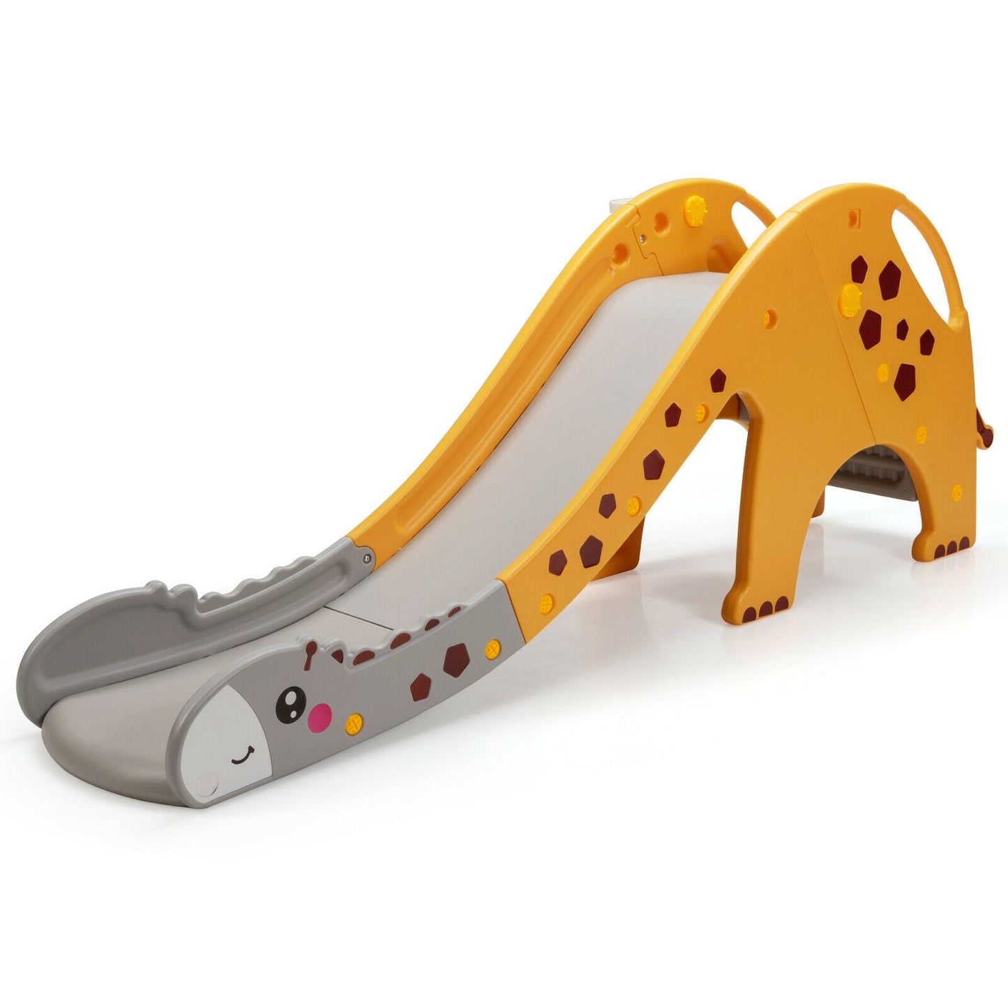 3-in-1 Kids Climber Slide Play Set, Basketball Hoop, Yellow Climbers & Slides Yellow at Gallery Canada