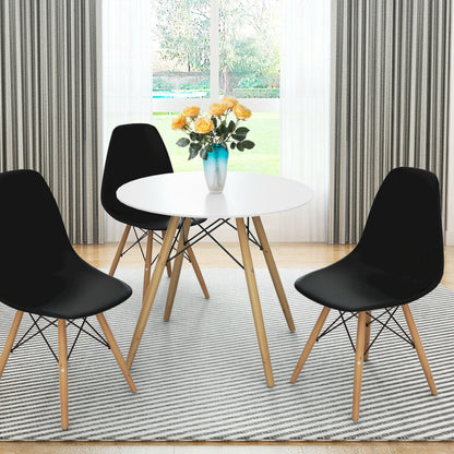 Set Of 2 Mid-Century Modern Dining Side Chairs, Black, Dark Dining Chairs at Gallery Canada