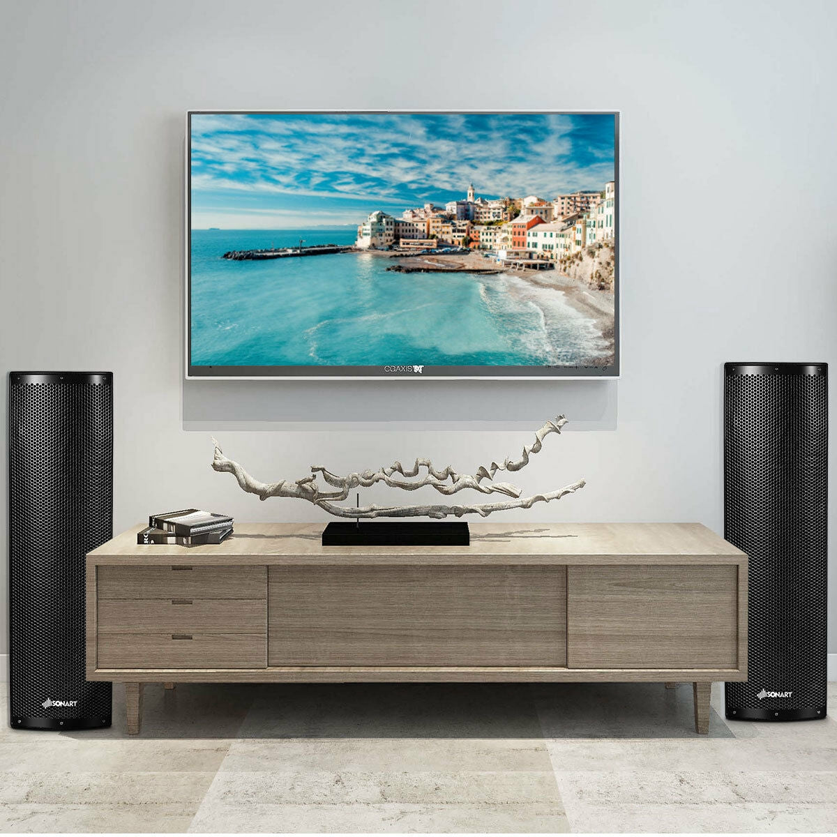 2000W Set of 2 Bi-Amplified Speakers with USB/SD Card Input Entertainment Centers & TV Stands at Gallery Canada