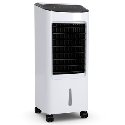 Evaporative Portable Air Cooler Fan Humidifier with Remote Control for Home and Office, Black & White at Gallery Canada