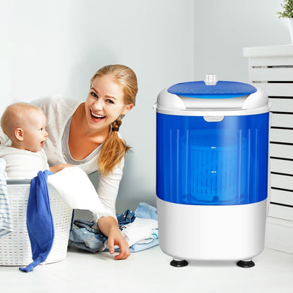 5.5 lbs Portable Semi Auto Washing Machine for Small Space, Blue at Gallery Canada