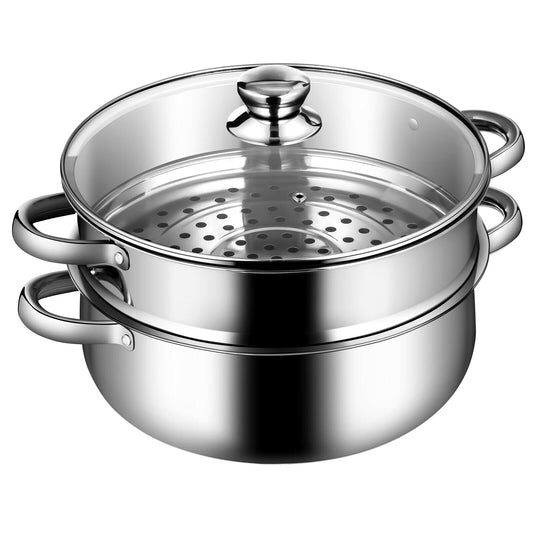 9.5 QT 2 Tier Stainless Steel Steamer Cookware Boiler - Gallery Canada