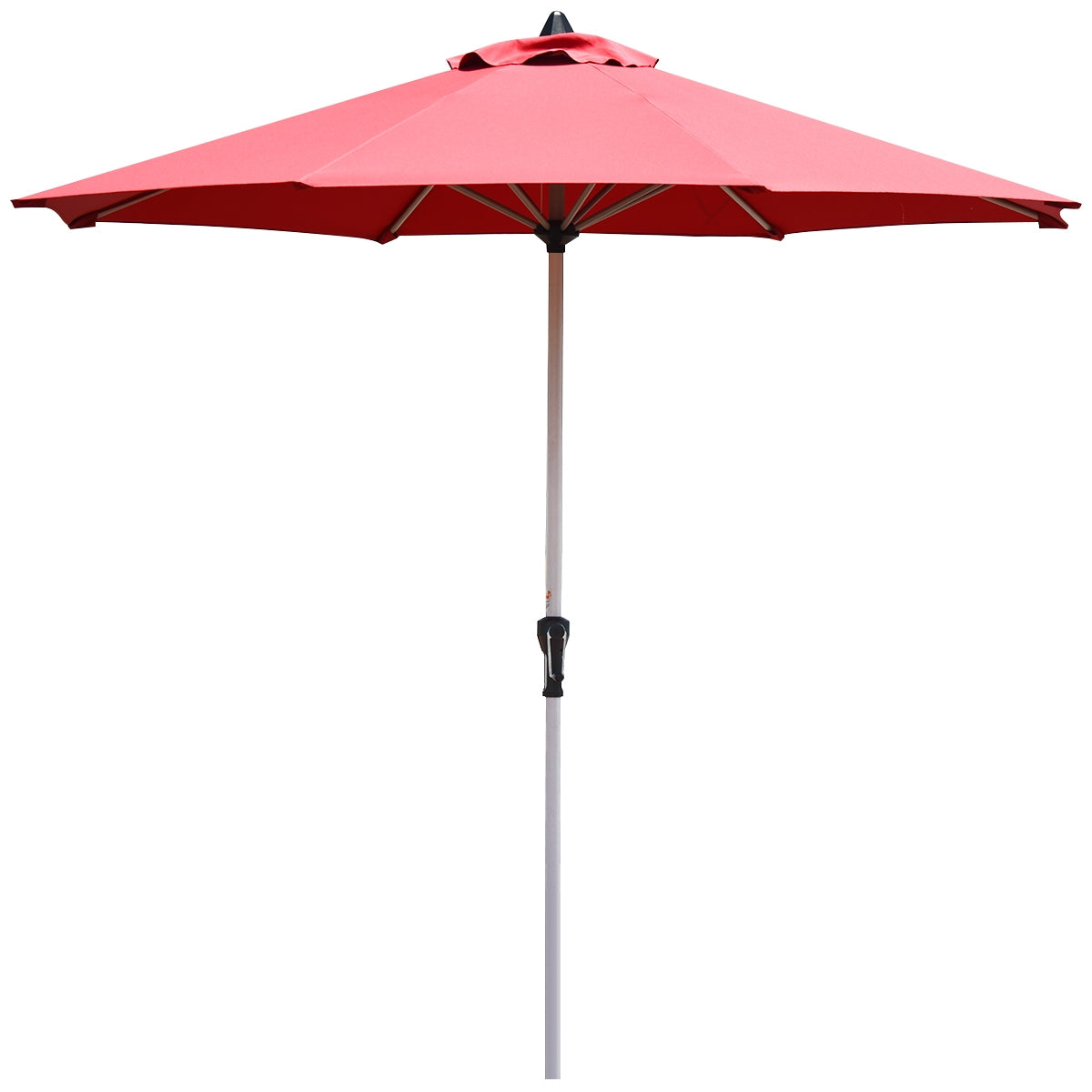9 Feet Patio Outdoor Market Umbrella with Aluminum Pole without Weight Base, Dark Red Outdoor Umbrellas at Gallery Canada