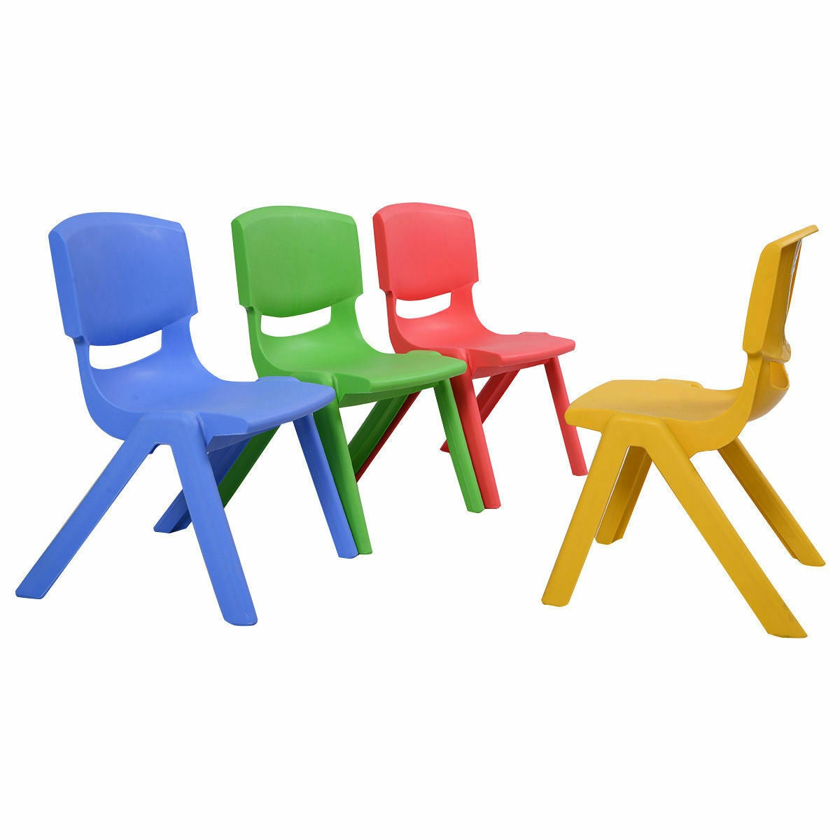 4-pack Colorful Stackable Plastic Children Chairs, Multicolor Kids Table & Chair Sets at Gallery Canada